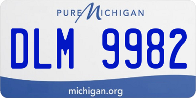MI license plate DLM9982
