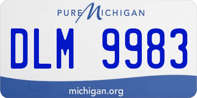 MI license plate DLM9983