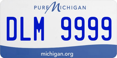 MI license plate DLM9999