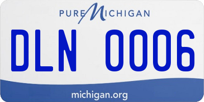 MI license plate DLN0006