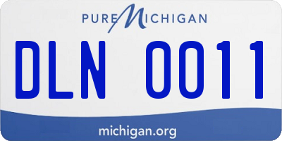 MI license plate DLN0011