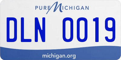 MI license plate DLN0019
