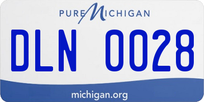 MI license plate DLN0028