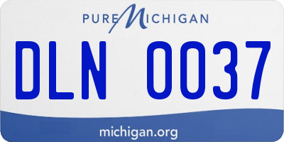 MI license plate DLN0037