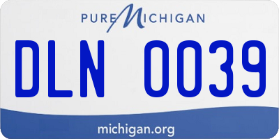 MI license plate DLN0039