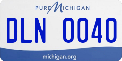 MI license plate DLN0040