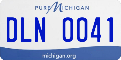 MI license plate DLN0041
