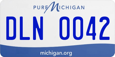 MI license plate DLN0042