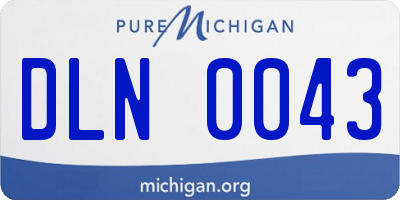 MI license plate DLN0043