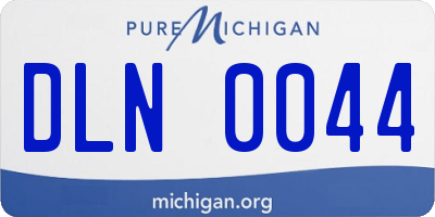 MI license plate DLN0044