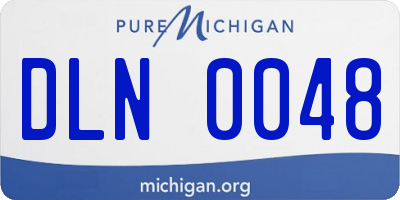 MI license plate DLN0048