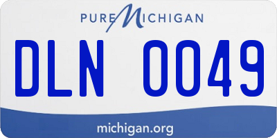 MI license plate DLN0049