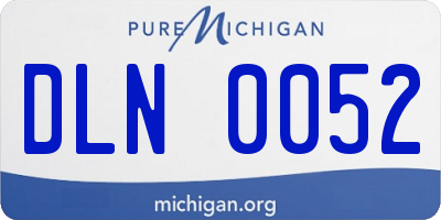 MI license plate DLN0052