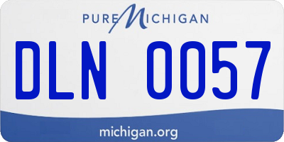 MI license plate DLN0057