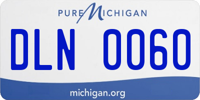 MI license plate DLN0060