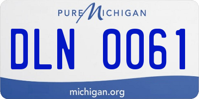 MI license plate DLN0061