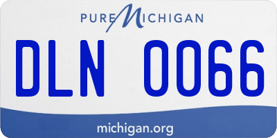 MI license plate DLN0066