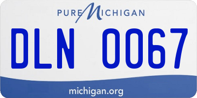 MI license plate DLN0067