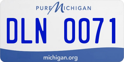 MI license plate DLN0071