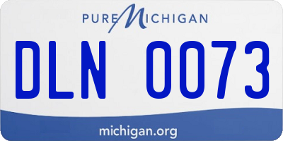 MI license plate DLN0073
