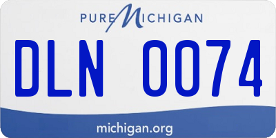MI license plate DLN0074