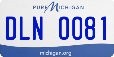 MI license plate DLN0081