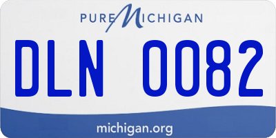 MI license plate DLN0082