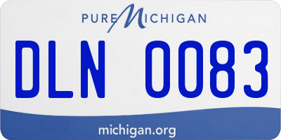 MI license plate DLN0083