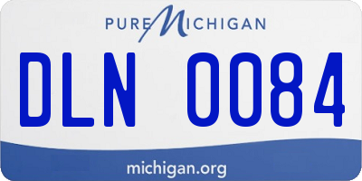 MI license plate DLN0084