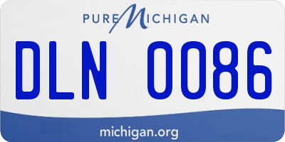 MI license plate DLN0086