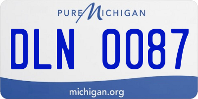 MI license plate DLN0087