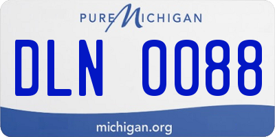 MI license plate DLN0088