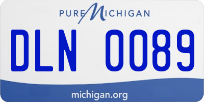 MI license plate DLN0089