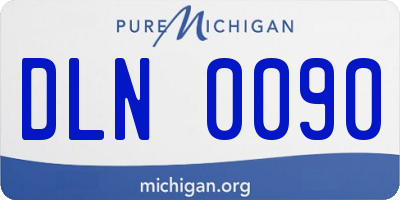 MI license plate DLN0090