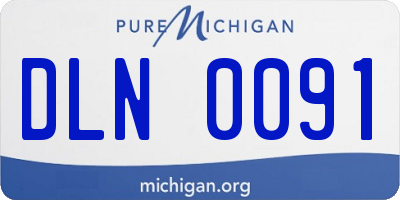 MI license plate DLN0091