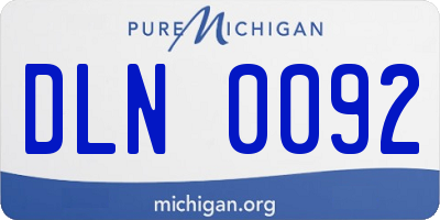 MI license plate DLN0092