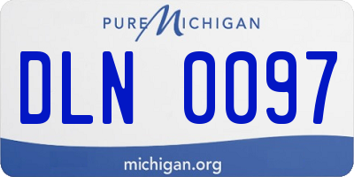 MI license plate DLN0097