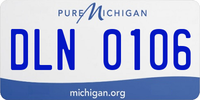MI license plate DLN0106