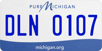 MI license plate DLN0107