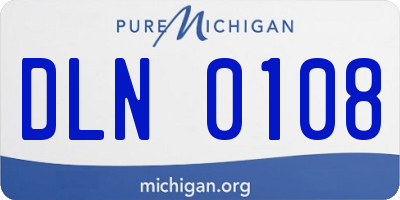 MI license plate DLN0108