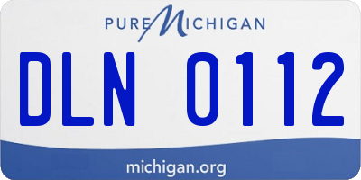 MI license plate DLN0112