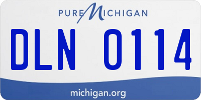 MI license plate DLN0114