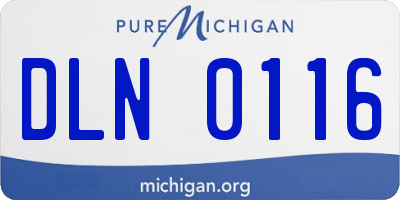 MI license plate DLN0116