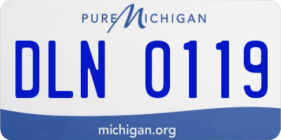 MI license plate DLN0119