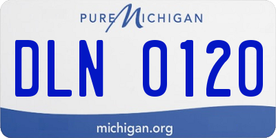 MI license plate DLN0120