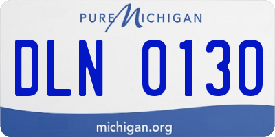 MI license plate DLN0130