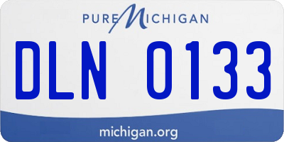 MI license plate DLN0133
