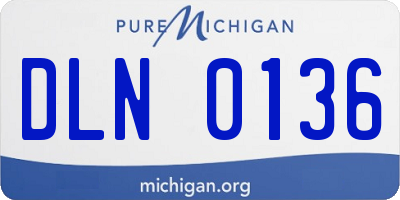 MI license plate DLN0136