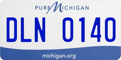 MI license plate DLN0140