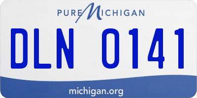 MI license plate DLN0141